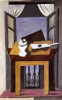 Picasso, Pablo - still life on a table in front of an open window